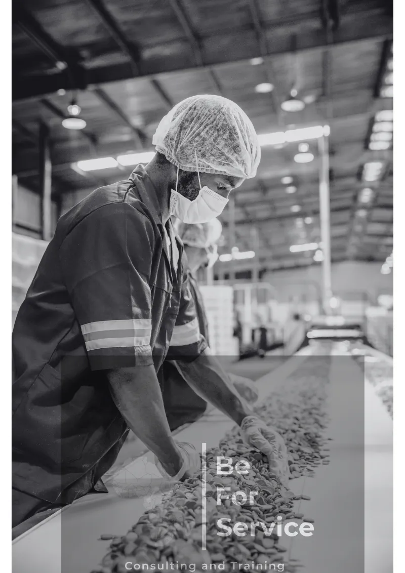 Industrial worker operating equipment representing process improvement and operational excellence.